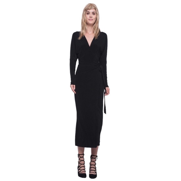 norma kamali wrap dress